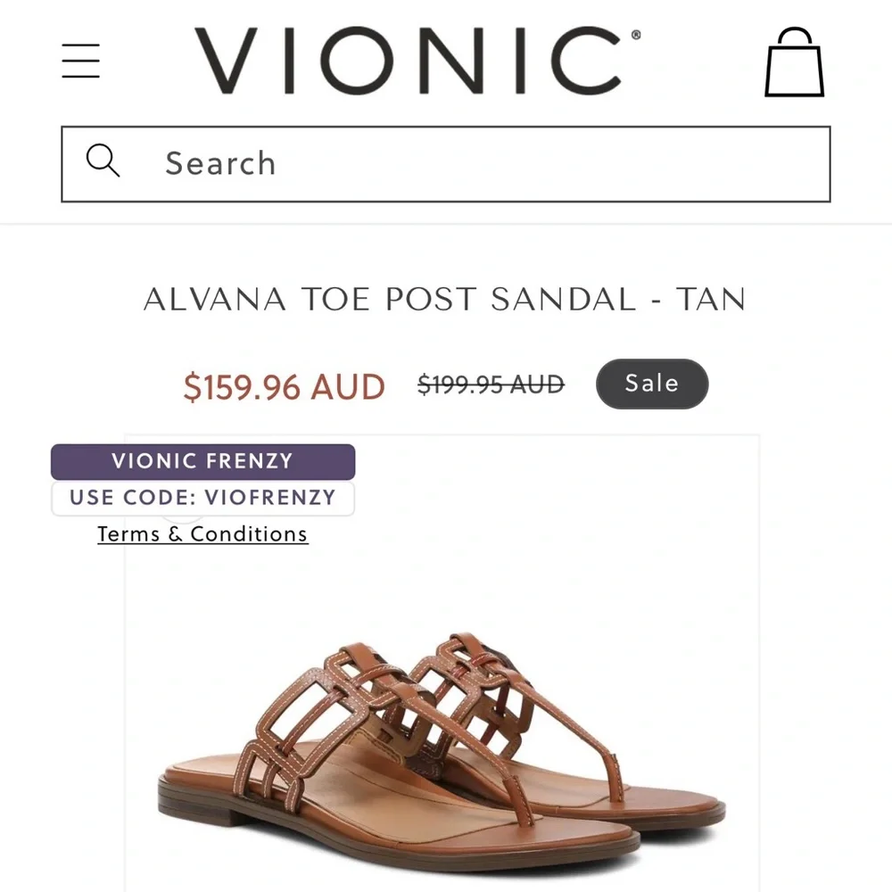 Vionic Tan Strappy Sandals for Women - Picture 10 of 10